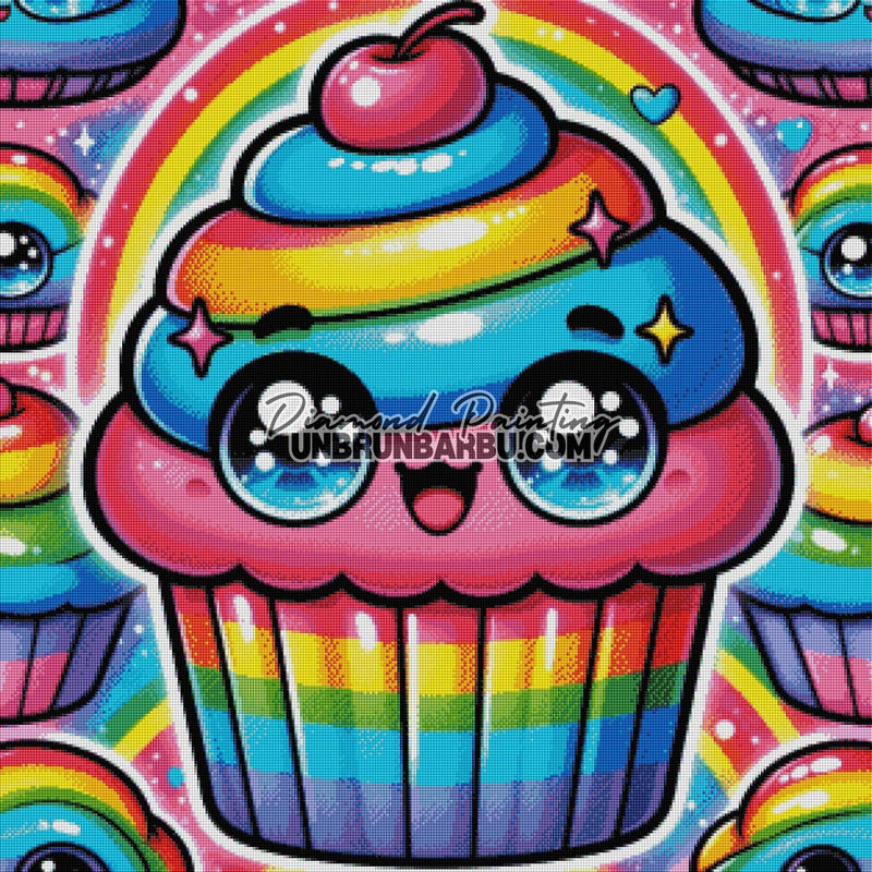 Le plus beau des cupcakes (80cm x 80cm) - UnBrunBarbu
