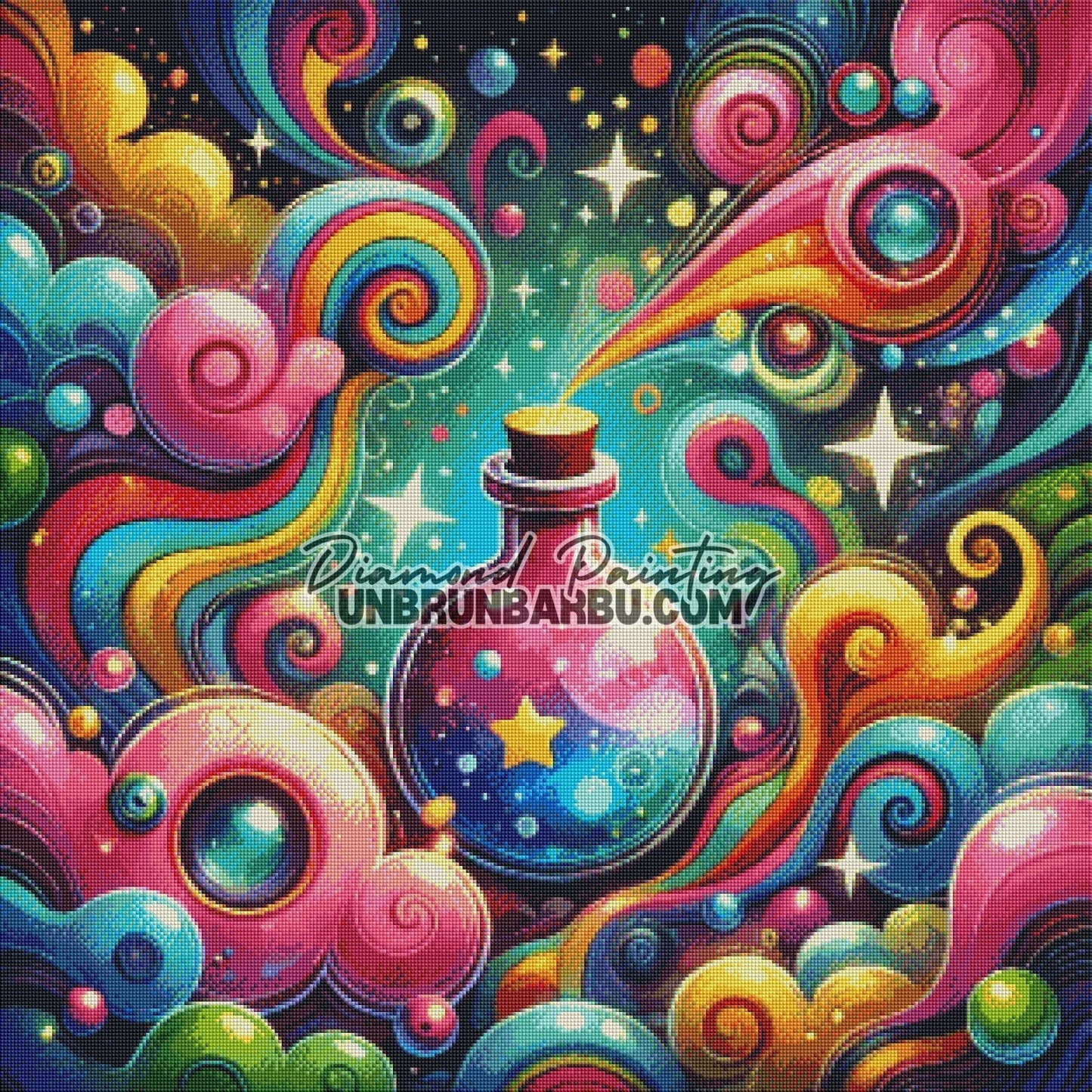 L'Élixir des Rêves Infini (80cm x 80cm) - UnBrunBarbu