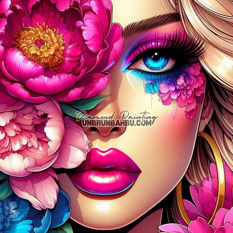 L’Enchanteresse Florale (80cm x 80cm) - UnBrunBarbu