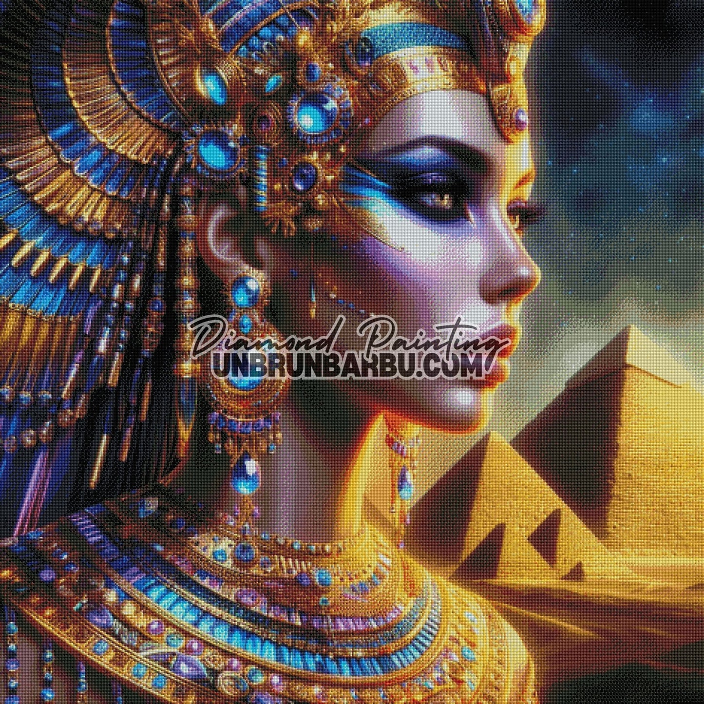 Les Joyaux de Néfertari (120cm x 120cm) - UnBrunBarbu