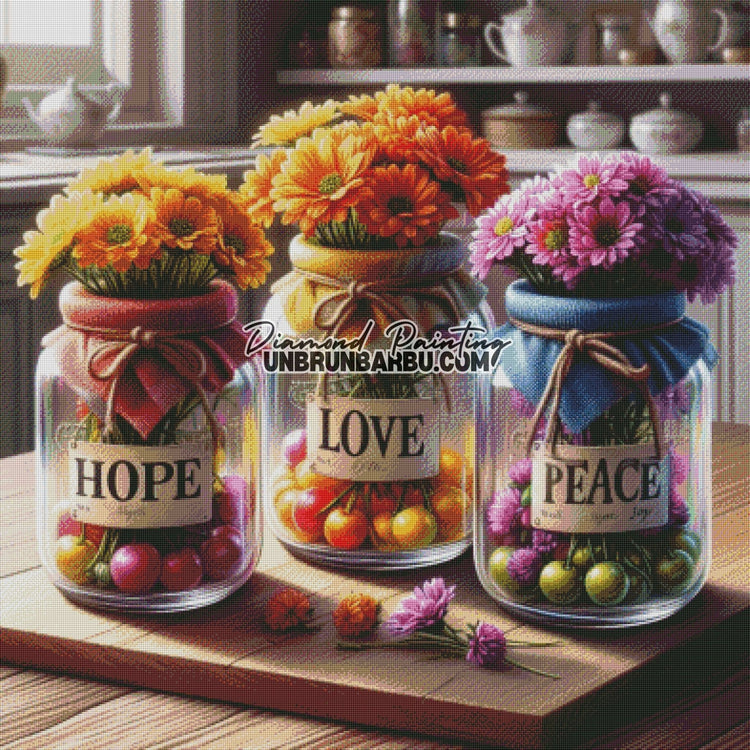 Les Pots de l'Inspiration (100cm x 100cm) - UnBrunBarbu