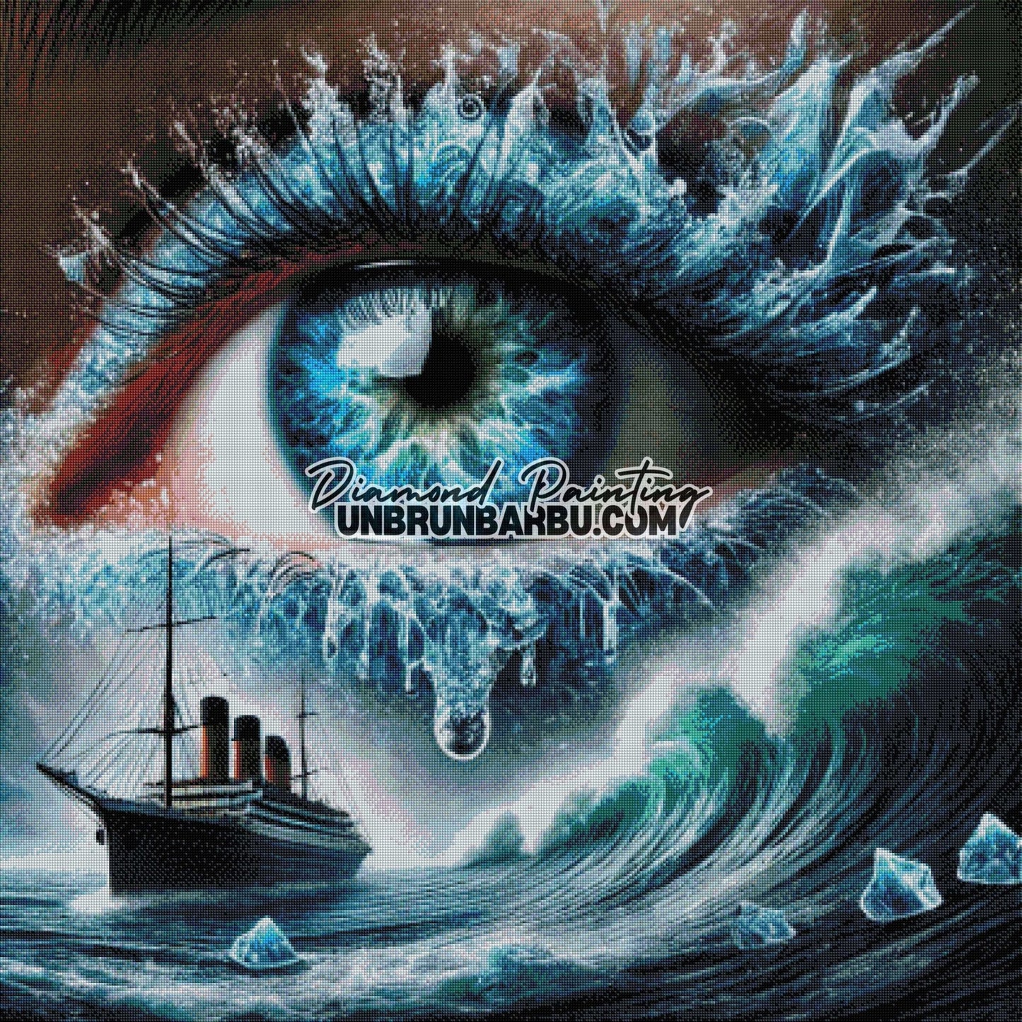 L'œil de l'Océan (100cm x 100cm) - UnBrunBarbu