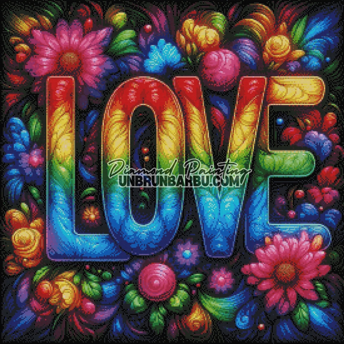 Love en Couleurs (70cm x 70cm) - UnBrunBarbu