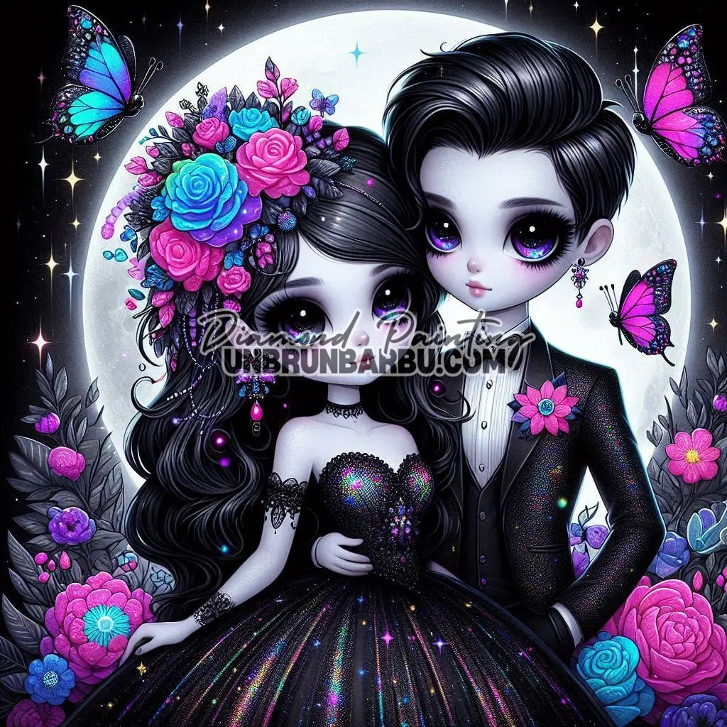 Lune Noire, Amour Éternel (100cm x 100) - UnBrunBarbu