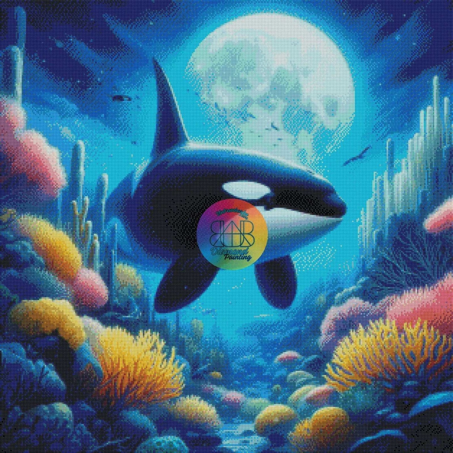 Orque Lunaire. (80cm x 80cm). - UnBrunBarbu