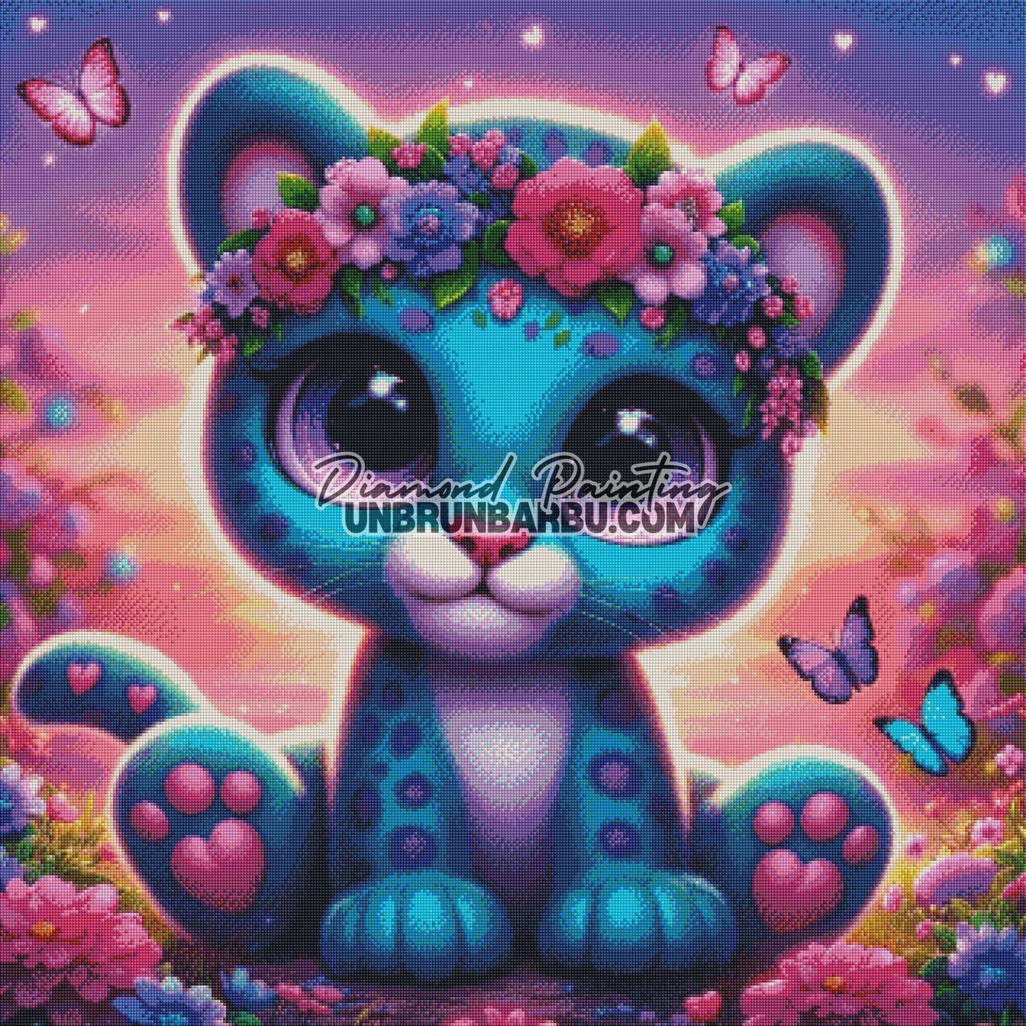 Panthère des Songes (90cm x 90cm) - UnBrunBarbu