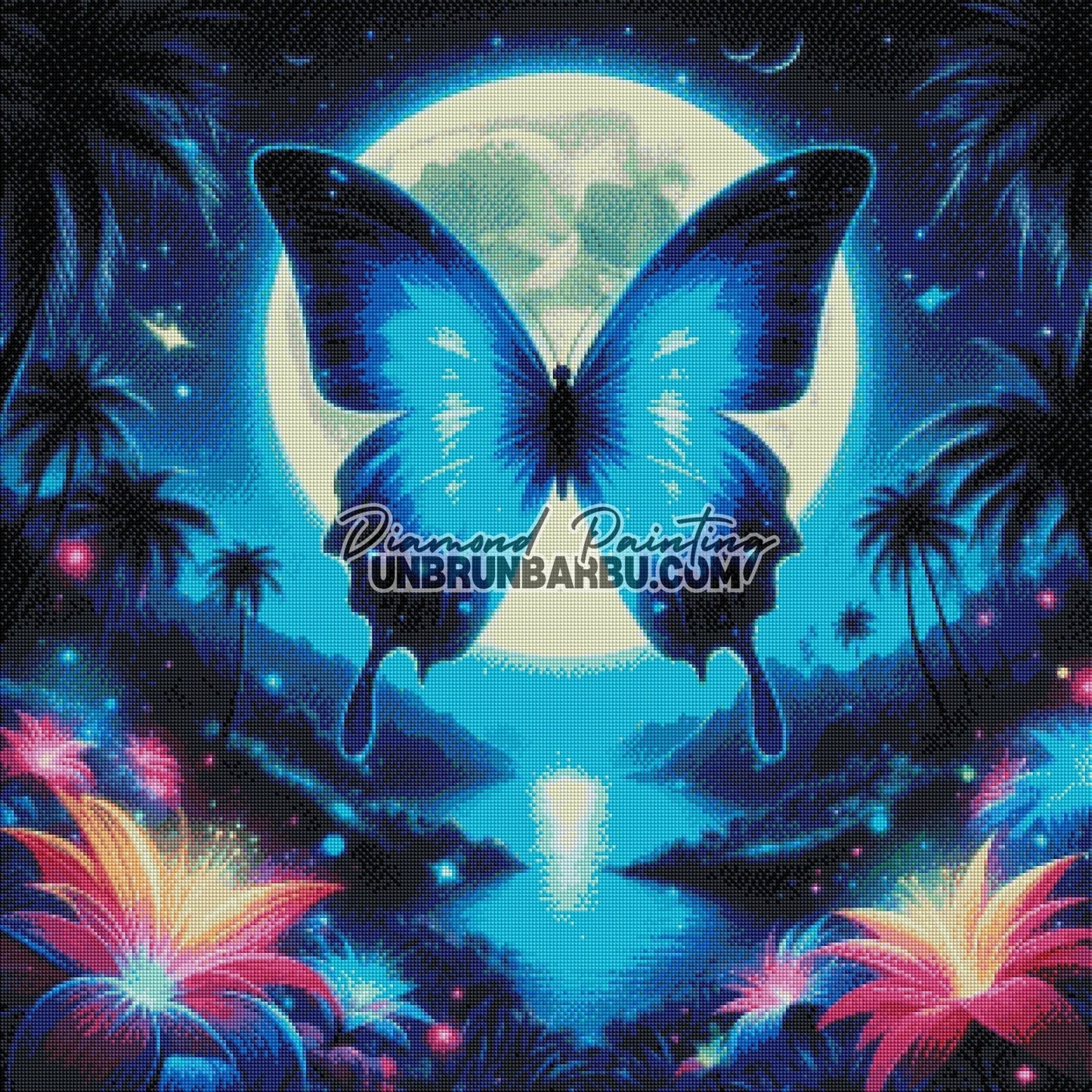 Papillon de Lune Évasion Nocturne (80cm x 80cm) - UnBrunBarbu