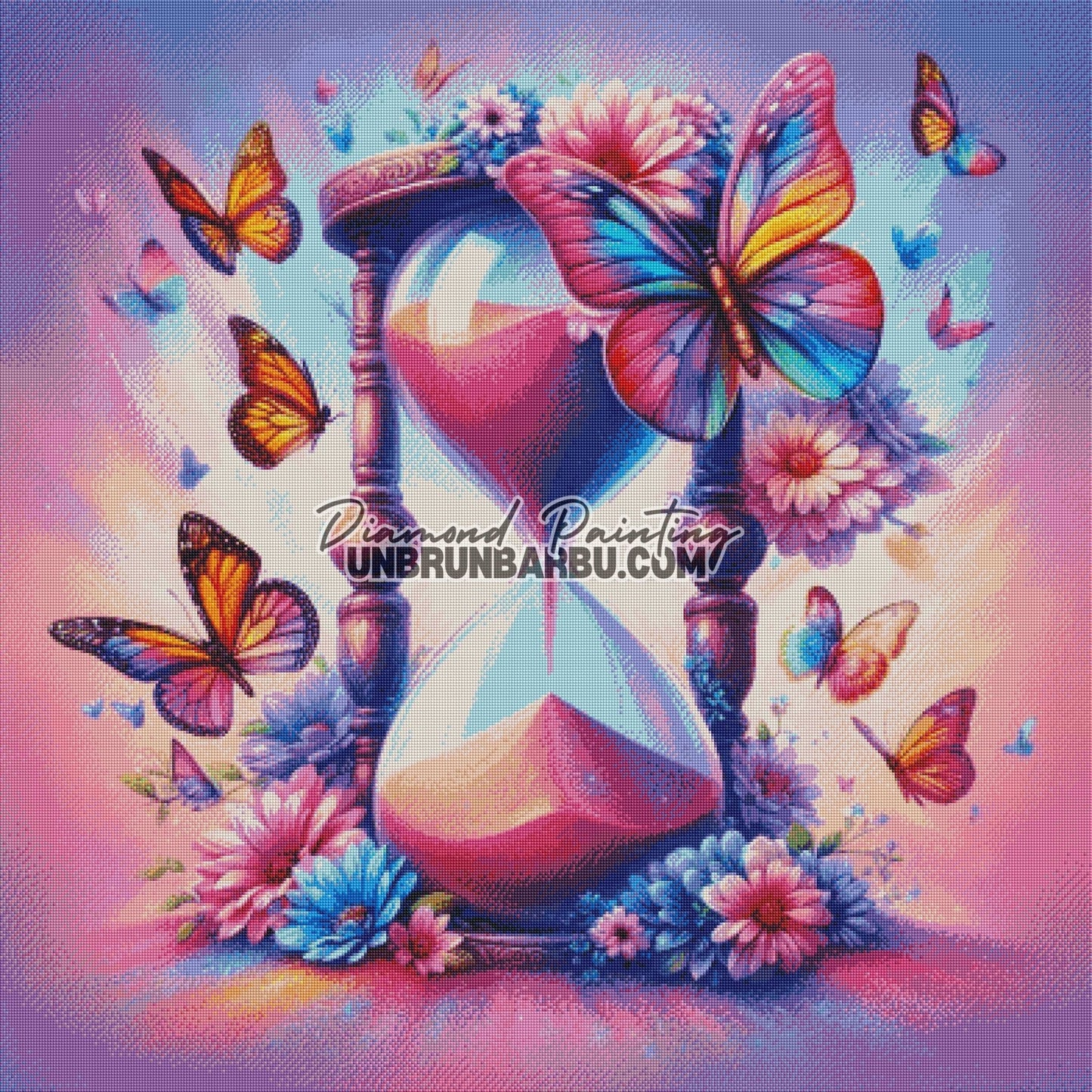 Papillons de Temps (100cm x 100cm) - UnBrunBarbu