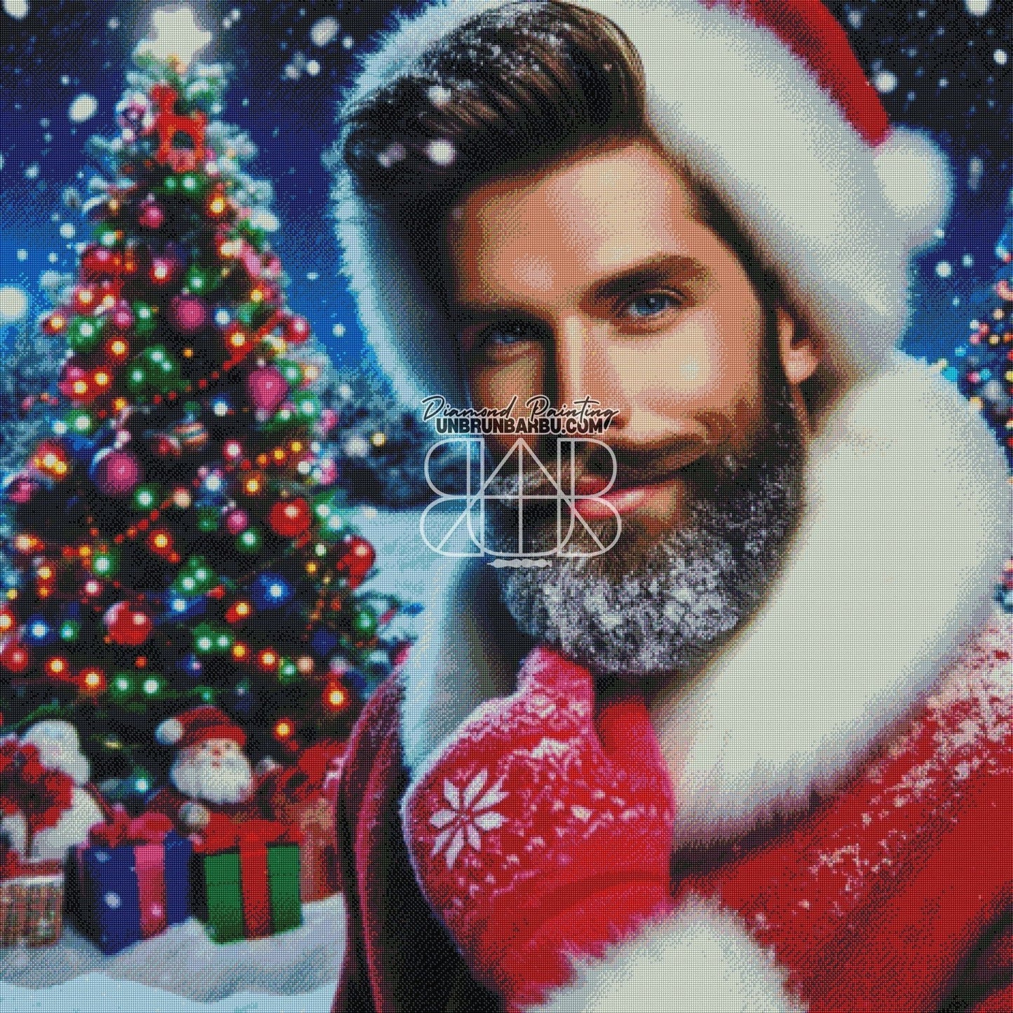 Père Noël Nouvelle Génération. (120cm x 120cm) - UnBrunBarbu