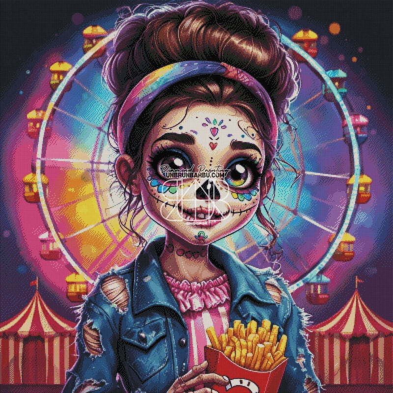 Petite Fille Squelette (100cm x 100cm) - UnBrunBarbu