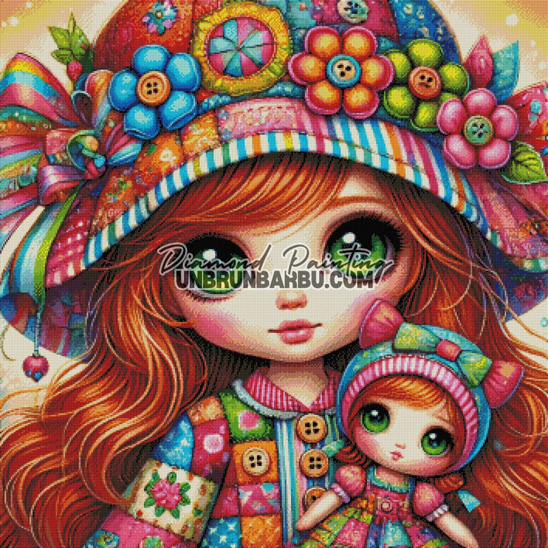 Poupée aux Couleurs du Bonheur (90cm x 90cm) - UnBrunBarbu