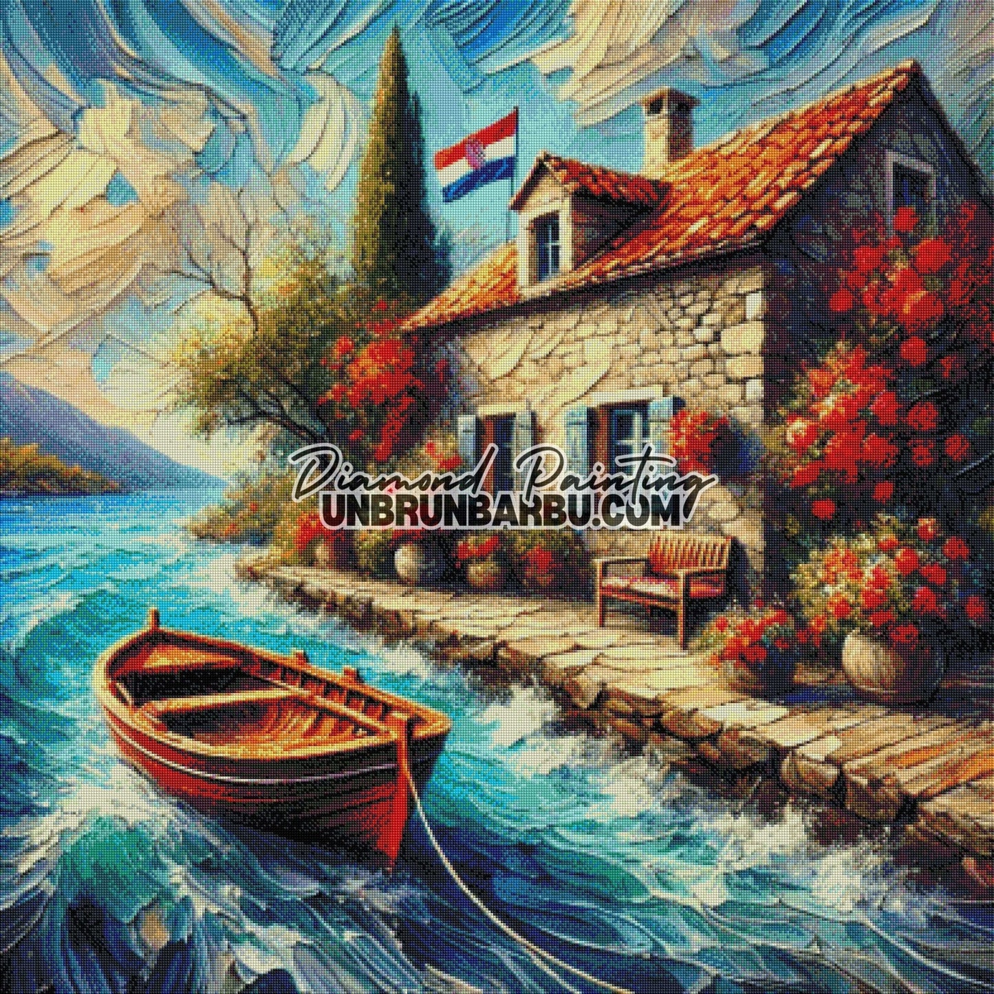 Refuge du Marin (100cm x 100cm) - UnBrunBarbu
