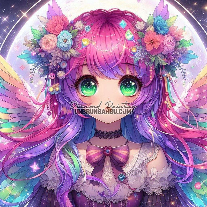 Reine des Ailes Arc - en - Ciel (100cm x 100cm) - UnBrunBarbu