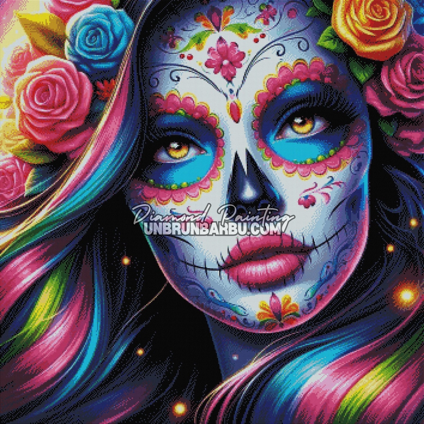 Reine des Morts Éternels (90cm x 90cm) - UnBrunBarbu