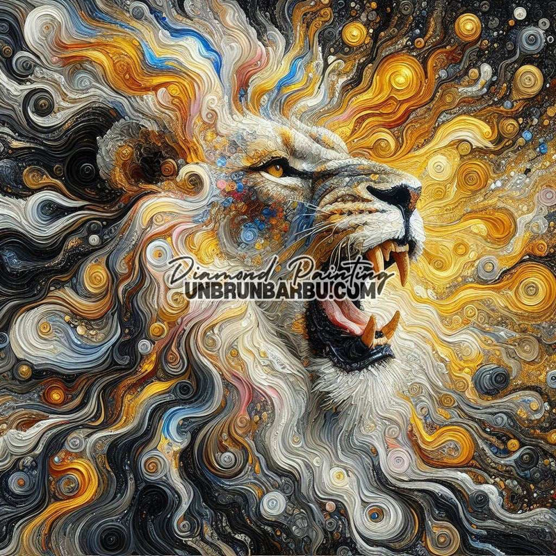 Rugissement de l'Aube (100cm x 100cm) - UnBrunBarbu