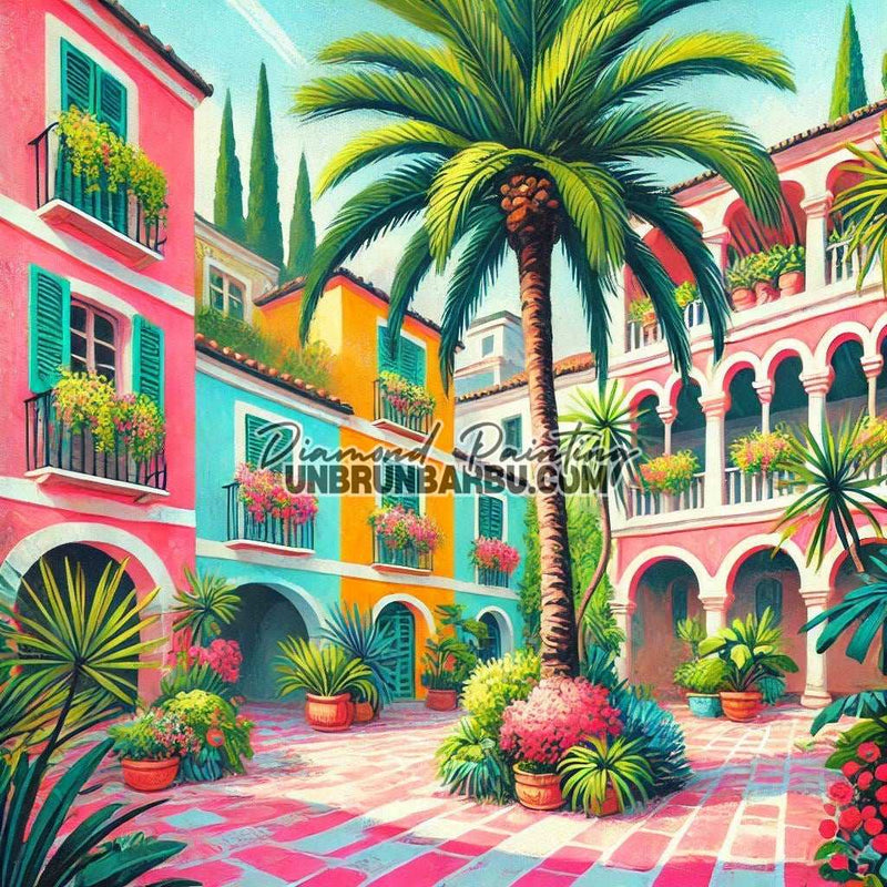 Secret de l'Alhambra (90cm x 90cm) - UnBrunBarbu