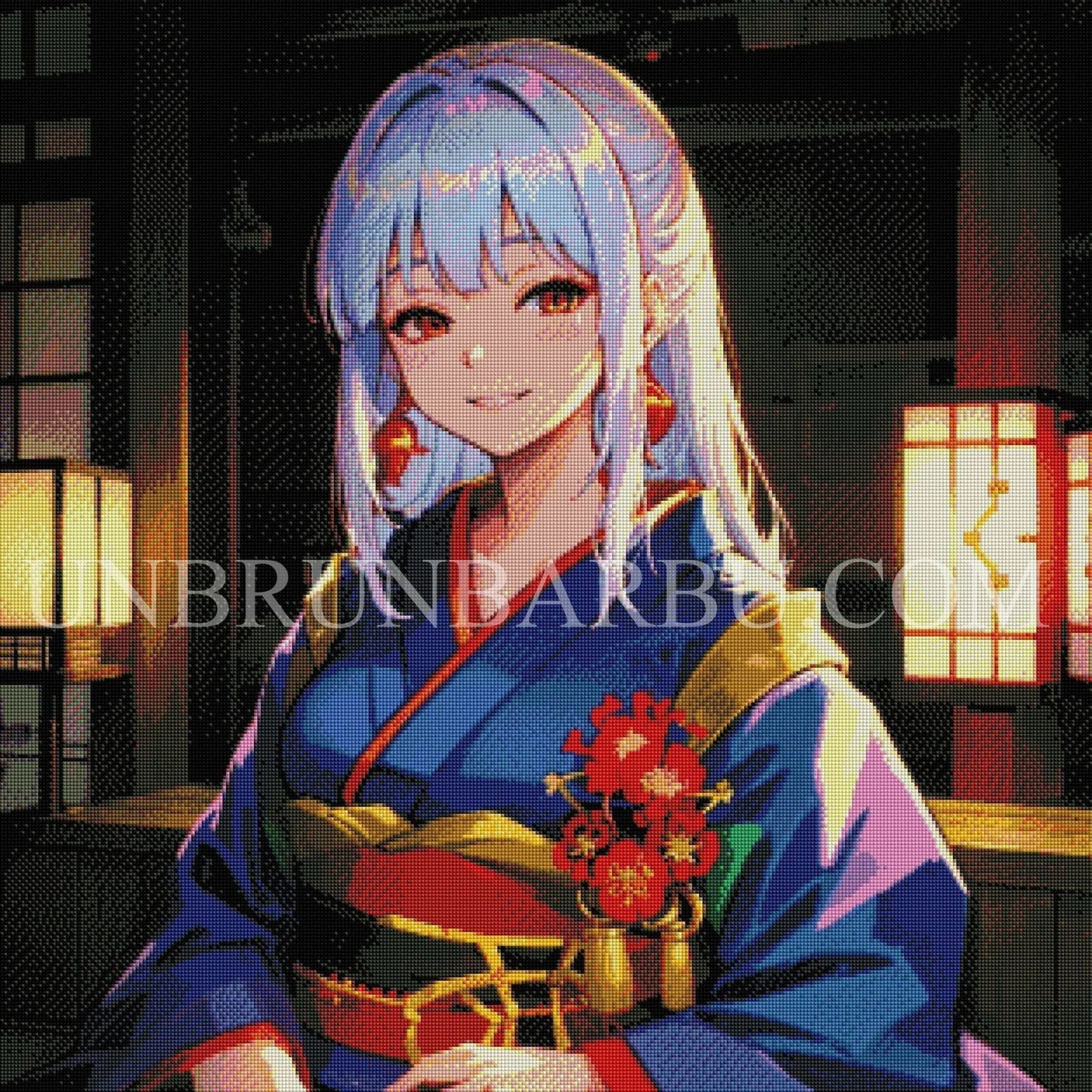 Sérénité Japonaise. (80cm x 80cm). - UnBrunBarbu