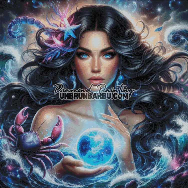 Signes Astrologiques - Cancer (120cm x 120cm) - UnBrunBarbu
