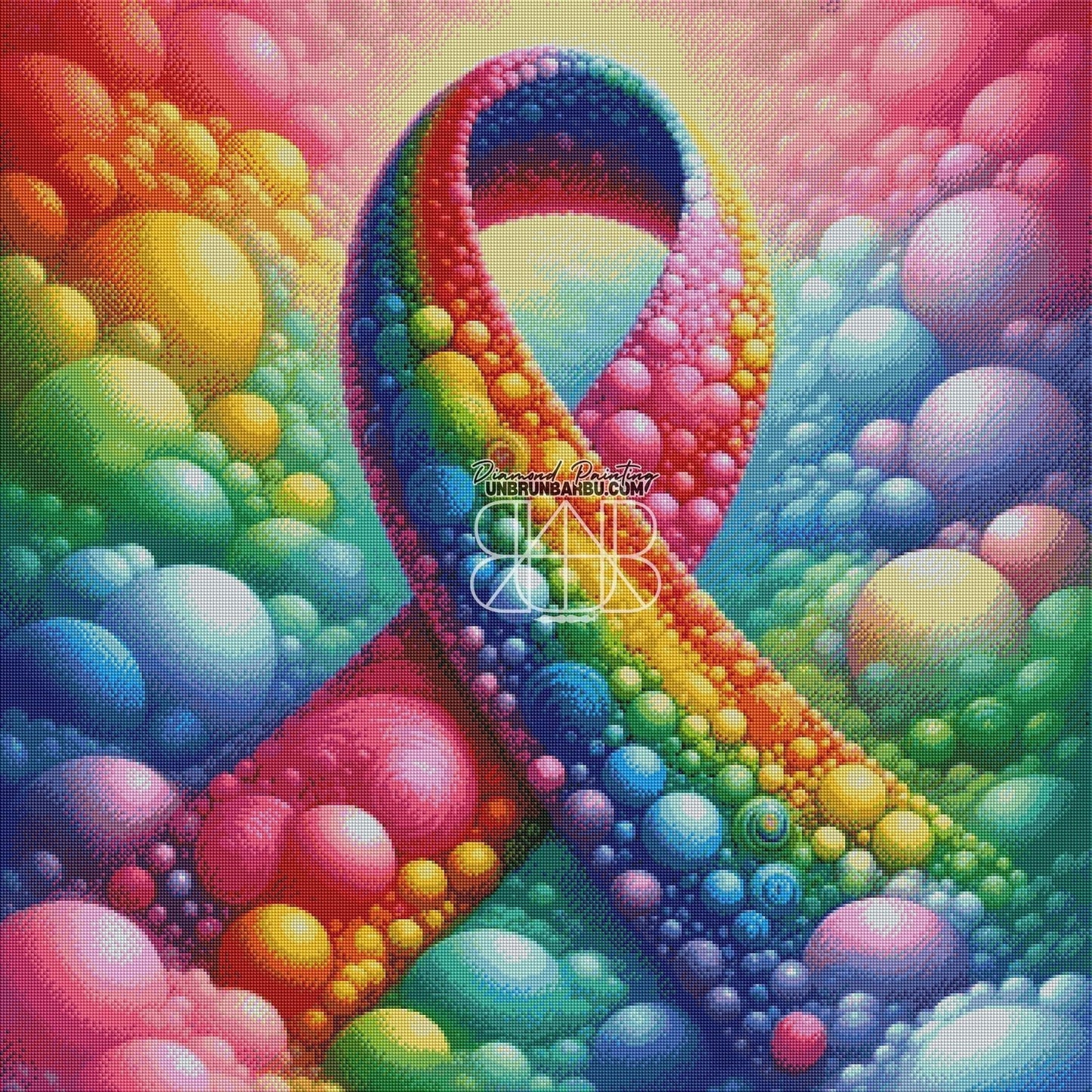 Solidarité contre le Cancer. (90cm x 90cm) - UnBrunBarbu