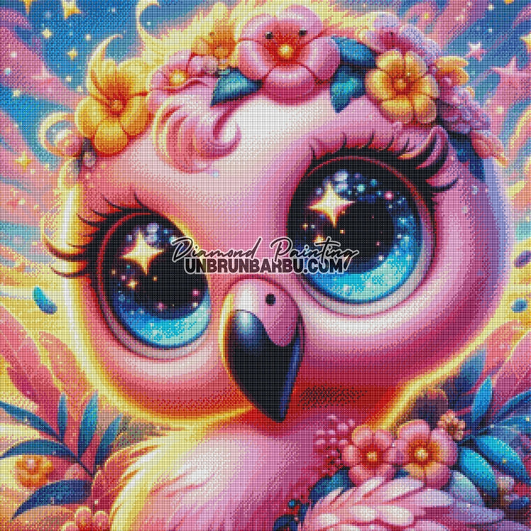 Souffle du Flamant Rose (80cm x 80cm) - UnBrunBarbu