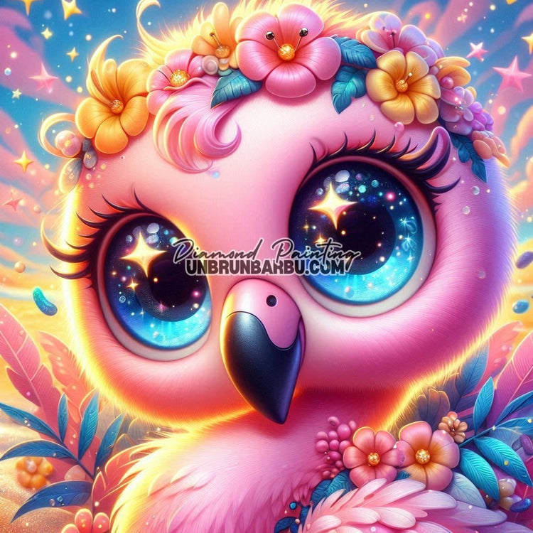 Souffle du Flamant Rose (80cm x 80cm) - UnBrunBarbu