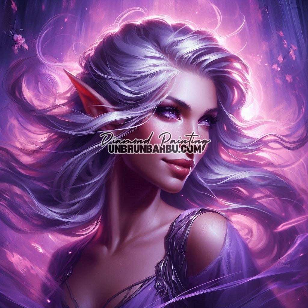 Souveraine des Enchantements (100cm x 100cm) - UnBrunBarbu