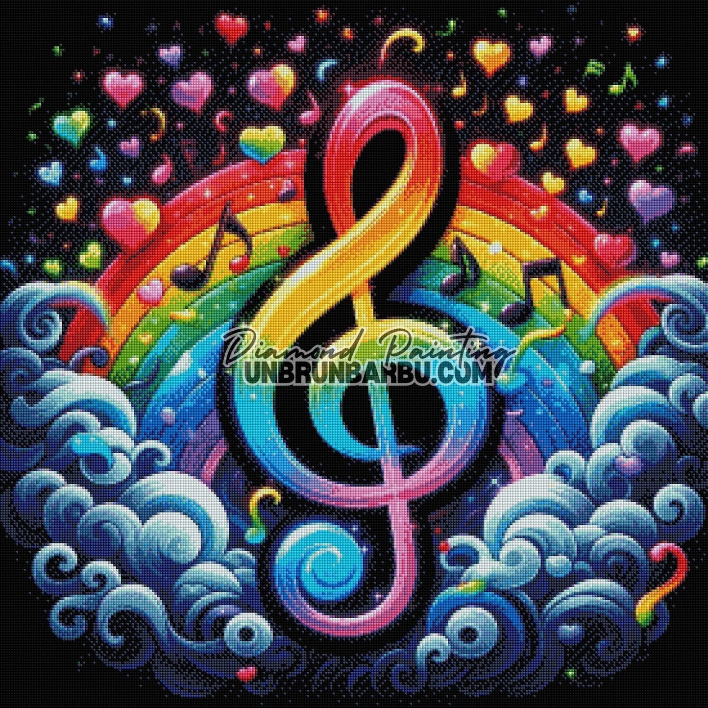 Symphonie des Couleurs (70cm x 70cm) - UnBrunBarbu