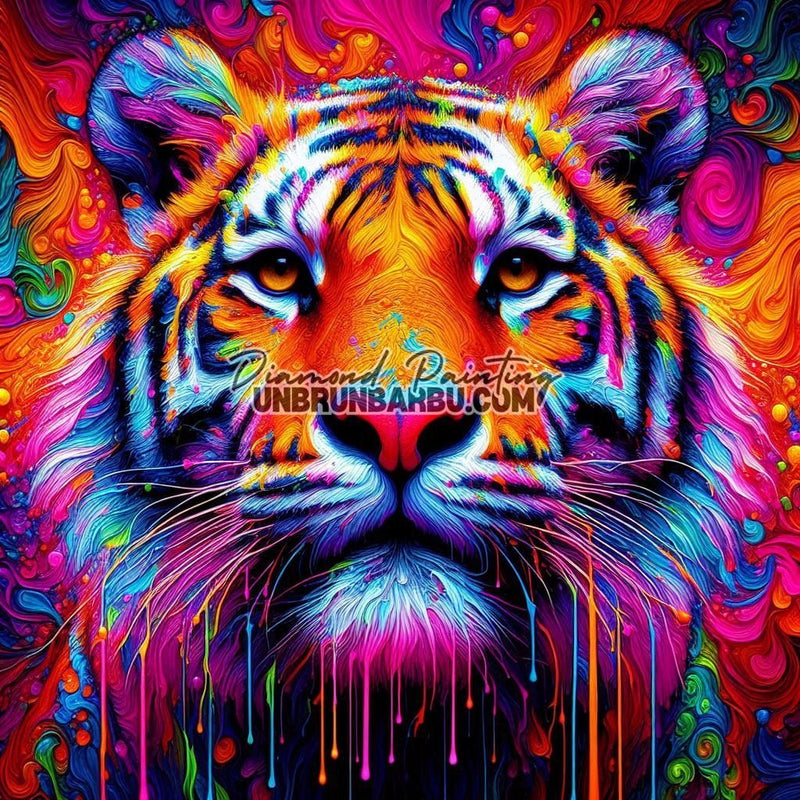 Tigre des Couleurs Interdites (80cm x 80cm) - UnBrunBarbu