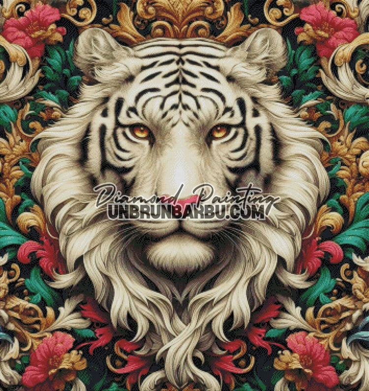 Tigre Impérial (90cm x 95cm) - UnBrunBarbu