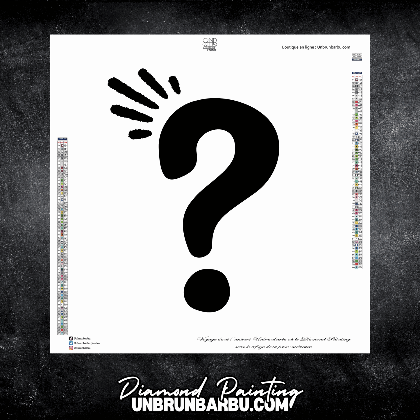 Toile Mystère Thème Noël (60cm x 60cm) - UnBrunBarbu