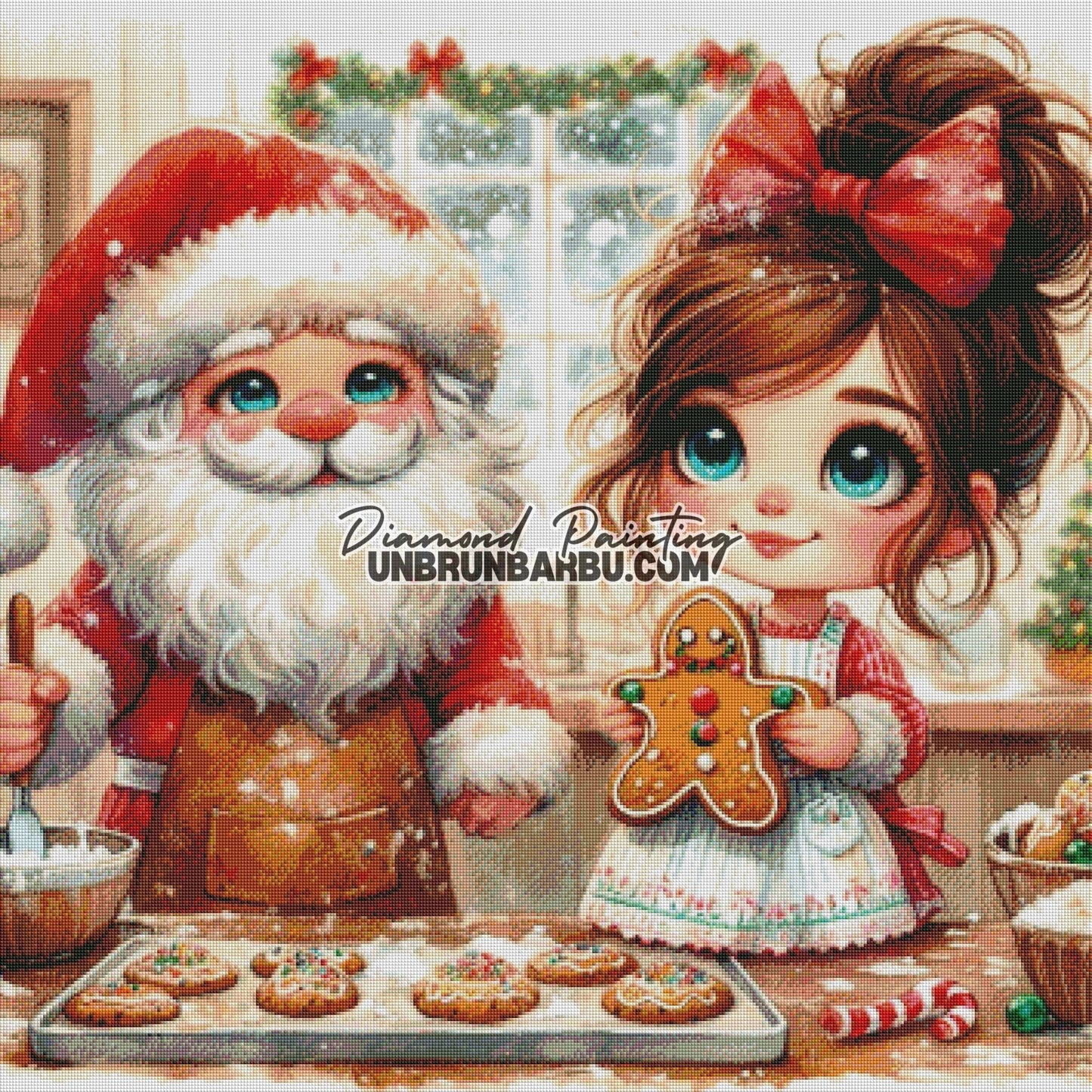 Un Noël Gourmand (90cm x 90cm) - UnBrunBarbu