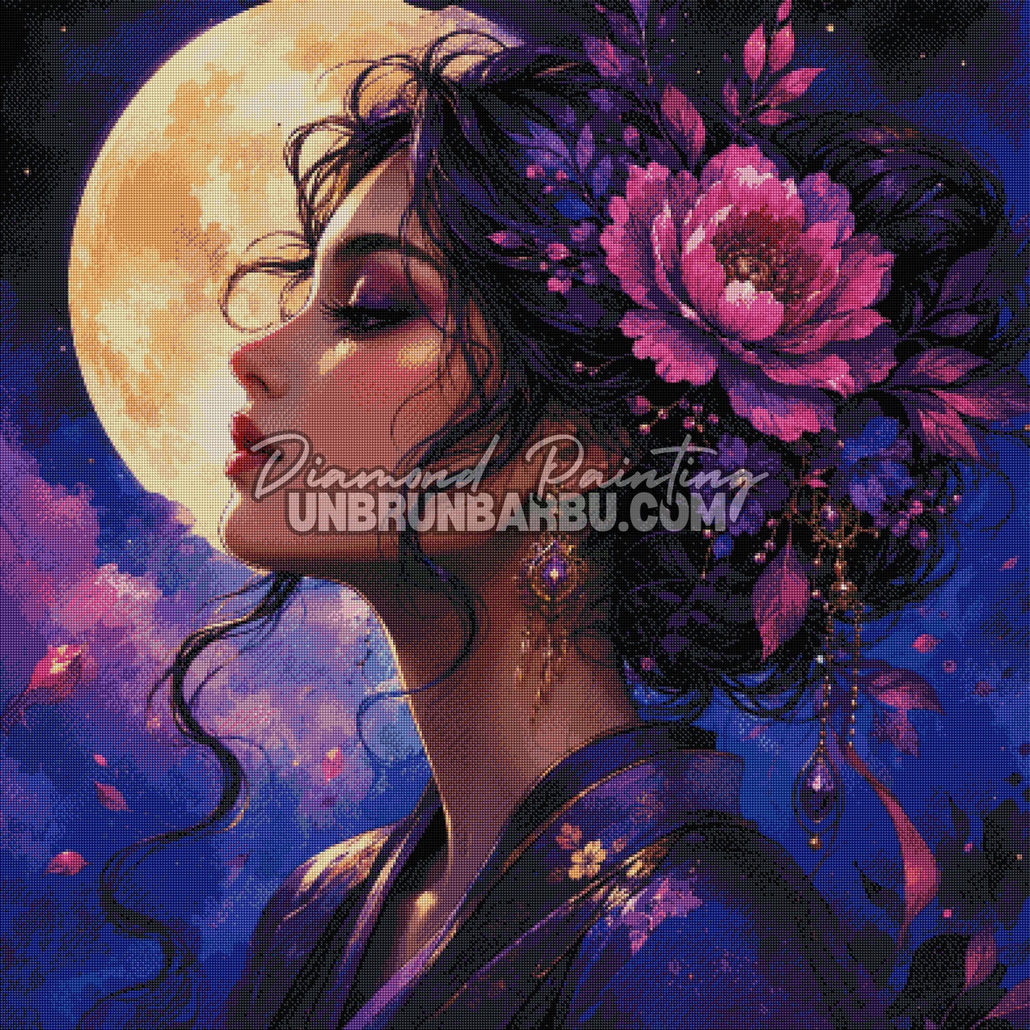 Diamond Painting – La Muse Lunaire - 100x100 cm