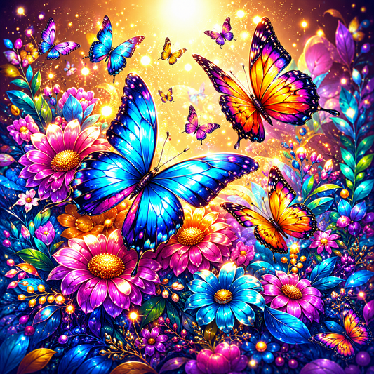 Toile Évènement papillon - Unbrunbarbu (80cm x 80cm)