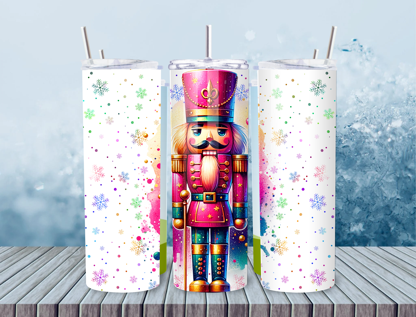 Tumbler Isotherme “Casse-Noisette Magique” – Fait Main (Paille & Goupillon inclus)