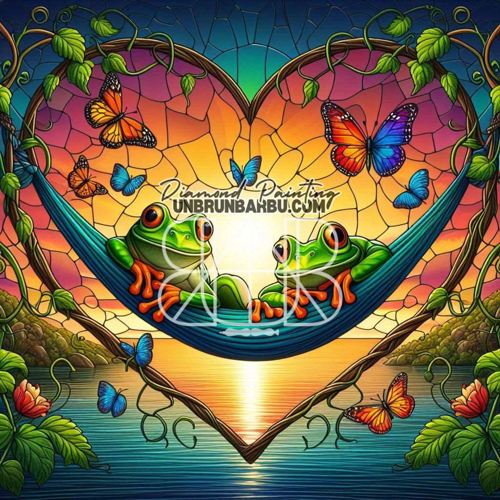 Amour au Crépuscule (90cm x 90cm) - UnBrunBarbu
