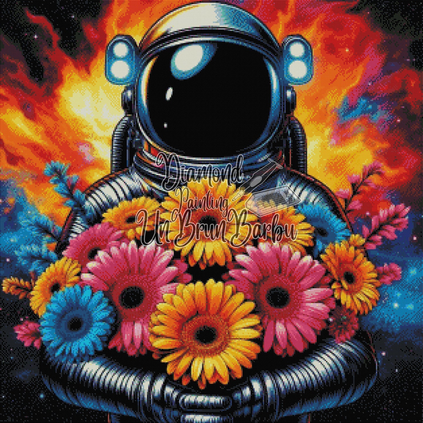 Anomalie Florale dans le Cosmos (80cm x 80cm)