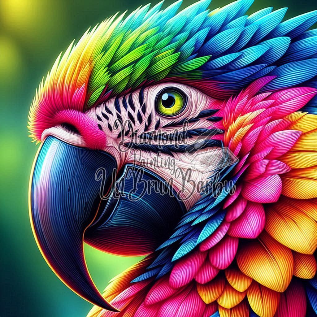 Ara Arc-en-ciel Éclatant (80cm x 80cm)