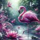Ballet des Ailes Roses. (80cm x 80cm). - UnBrunBarbu