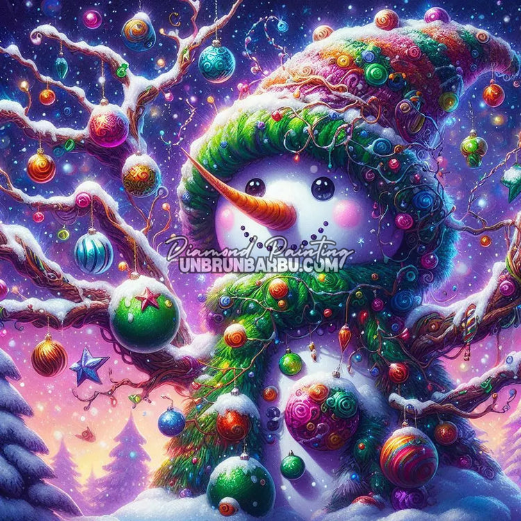 Bonhomme de Neige des Merveilles d’Hiver (80cm x 80cm)