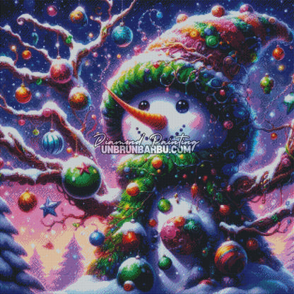 Bonhomme de Neige des Merveilles d’Hiver (80cm x 80cm)