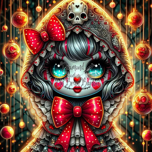 Charme Sombre du Nœud Rubis (80cm x 80cm)