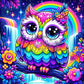 Chouette de la Cascade Magique (70cm x 70cm)