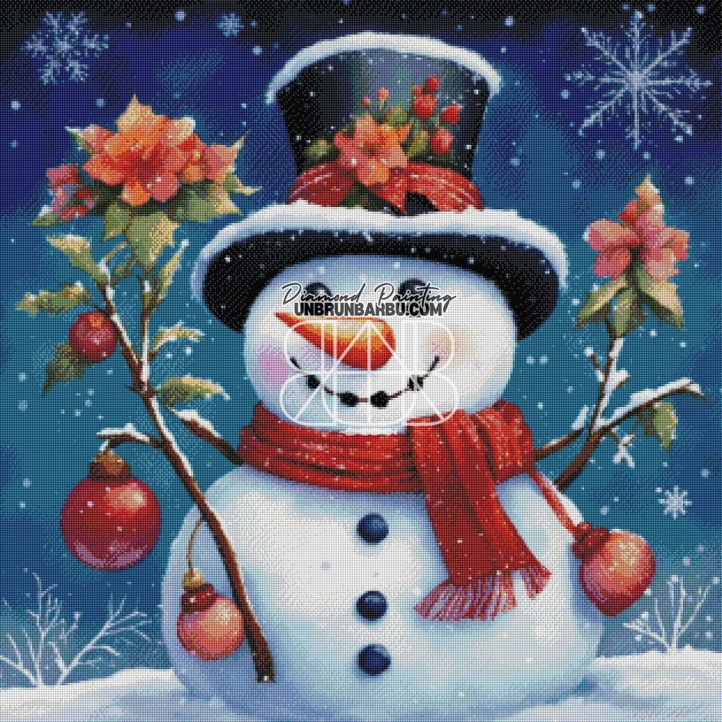 Conte de Noël Glacé. (80cm x 80cm) - UnBrunBarbu