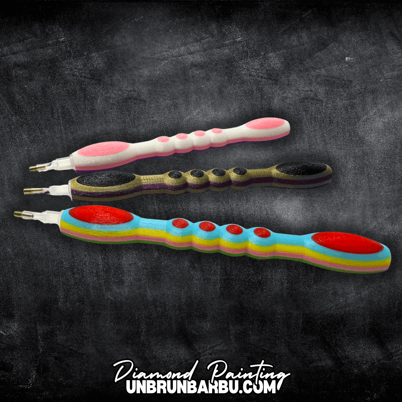 Crayons 3D Dessous plat Classique  5 Couleurs. - UnBrunBarbu