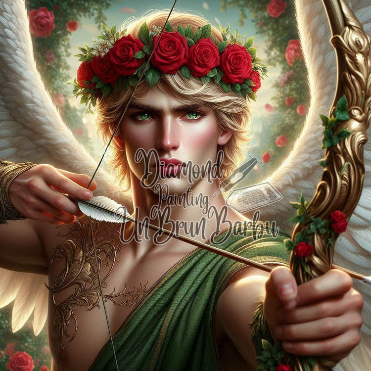 Cupidon, l’Archer des Roses Éternelles (120cm x 120cm)