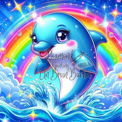 Dauphin du Royaume Arc-en-Ciel (90cm x 90cm)
