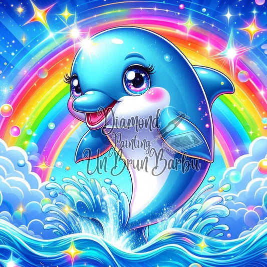 Dauphin du Royaume Arc-en-Ciel (90cm x 90cm)