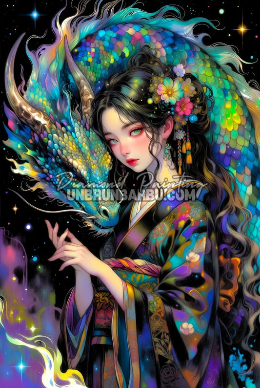 Diamond Painting - Déesse & Dragon Prismatique (80cm x 120cm)