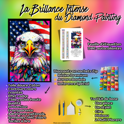 Diamond Painting - Aigle Patriote (50cm x 75cm)