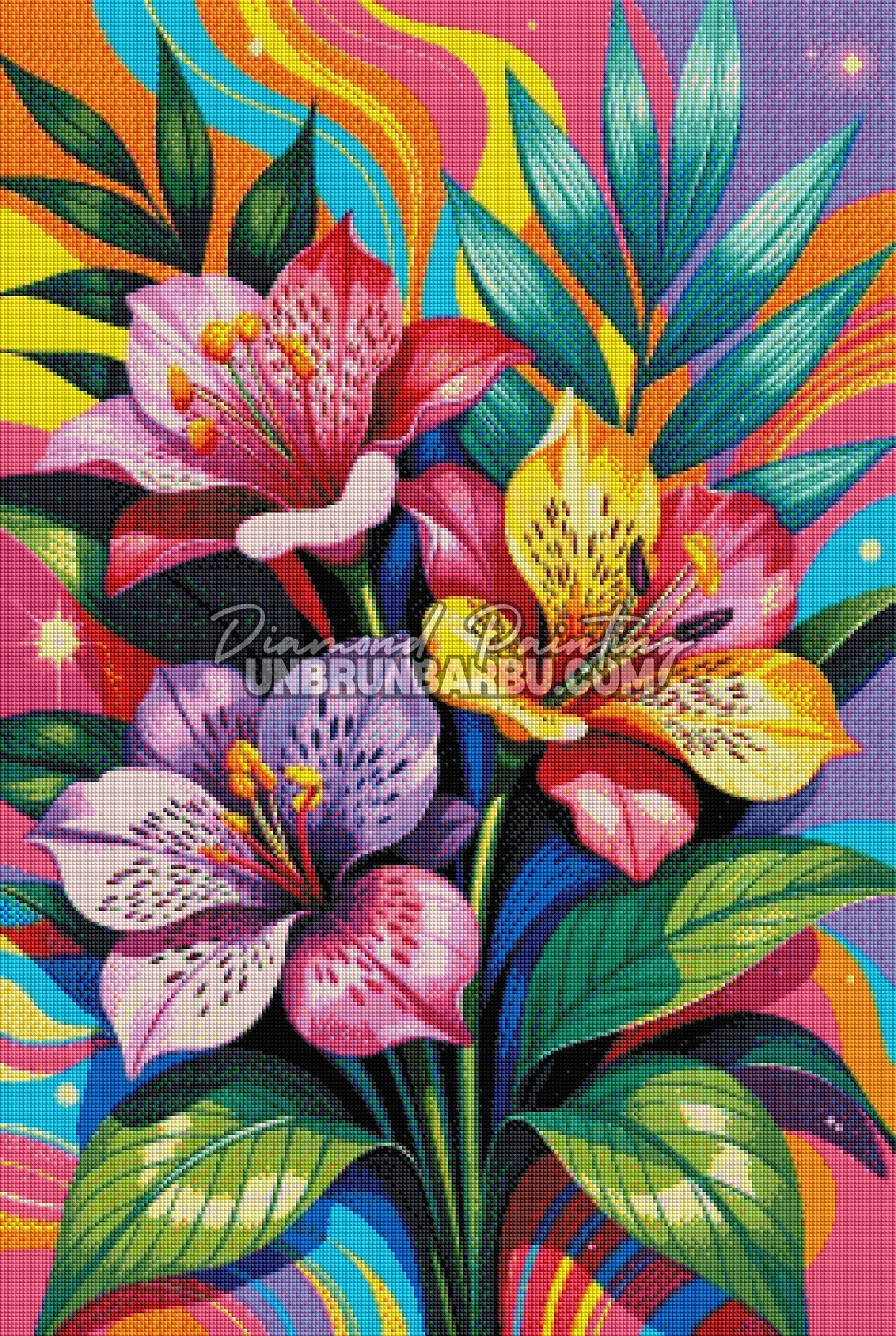 Diamond Painting - Bouquet de Lys Pop (60cm x 90cm)